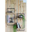 Tablette décorative à deux tablettes, 12 x 6 x 27 po, fer industriel et bois avec rainures de plaque 12 x 6 x 27 po, conception