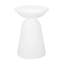 Ensemble de 2 tables d'appoint d'extérieur en fer avec motif évasé, blanc