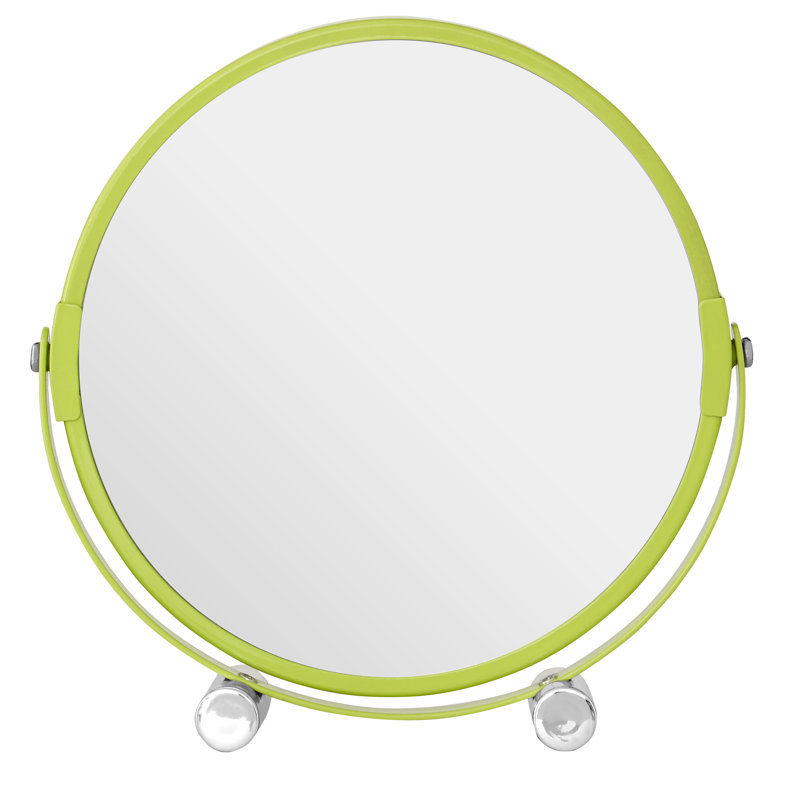 Metal Flat Mirror, Lime Green