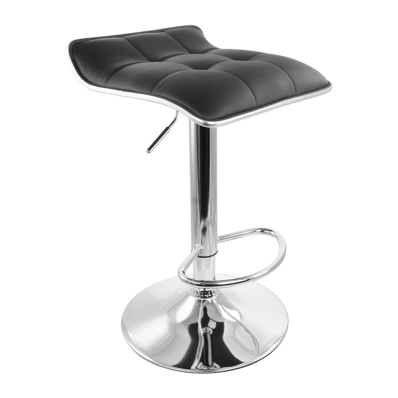 Tabouret Makade, Similicuir noir