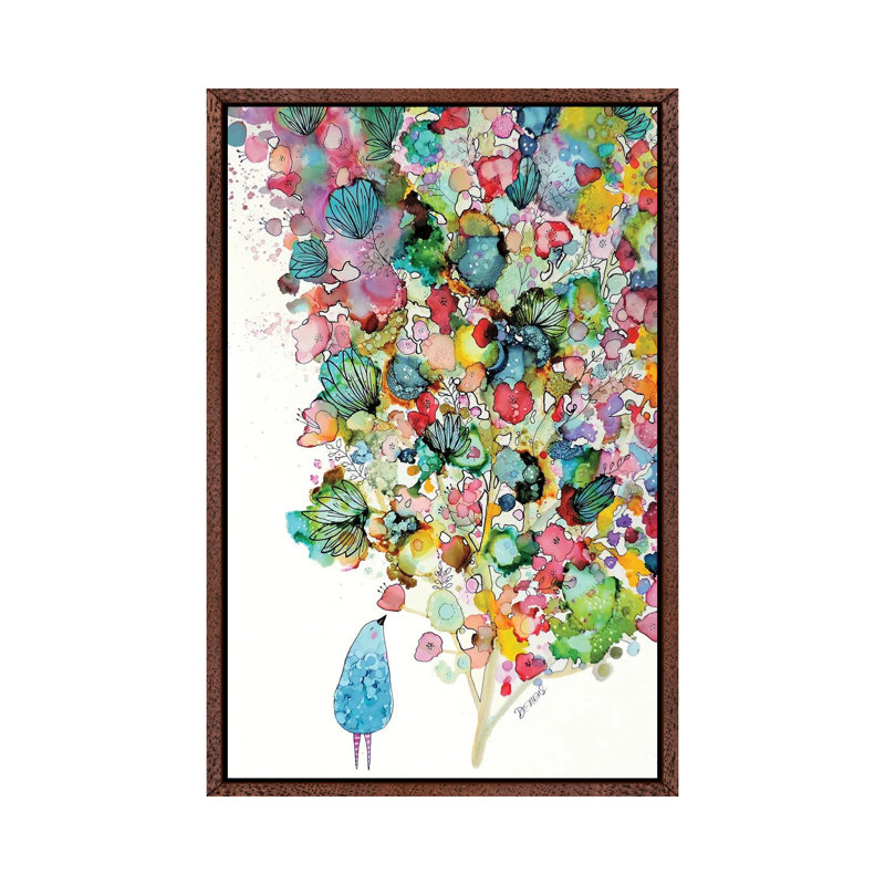 La Beaute En Offrande by Sylvie Demers - Painting on Canvas, 66.04 cm H x 45.72 cm W, Classic Brown Wood Framed
