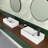 14.6" x 7" Rectangular Ceramic Wall Mount Small Vessel Sink Wall Hung With Left Side Faucet Mount In White