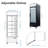 Glass Door Merchandiser Freezer, 19.3 Cu.Ft Swing Door Commercial Reach-In Display Refrigerator With LED Top Panel Upright Freeze Storage, Single Cabinet, Black
