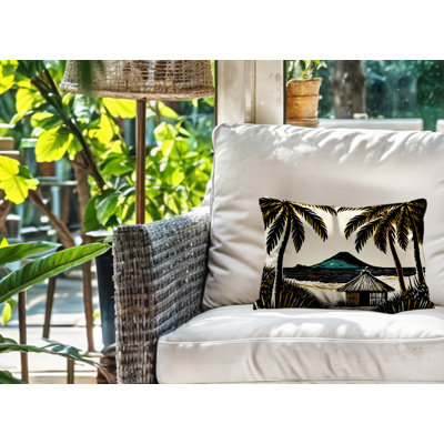 Kitar Island Palmreversible Indoor/Outdoor Rectangular Pillow