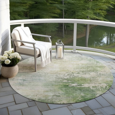 Tapis intérieur / extérieur vert Agatha 