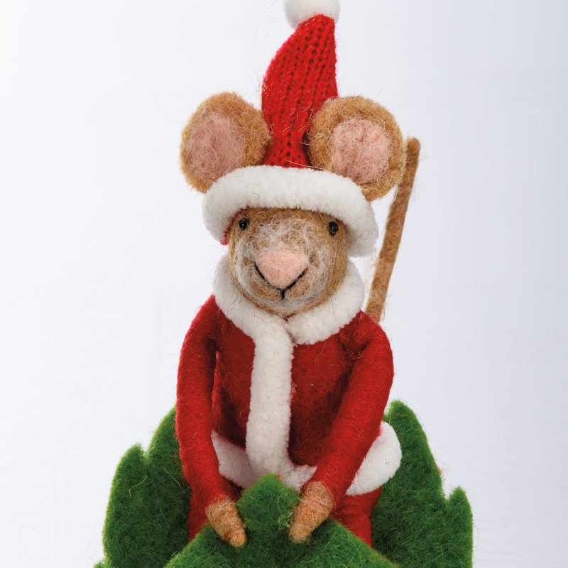  Santa Mouse Sledding Critter