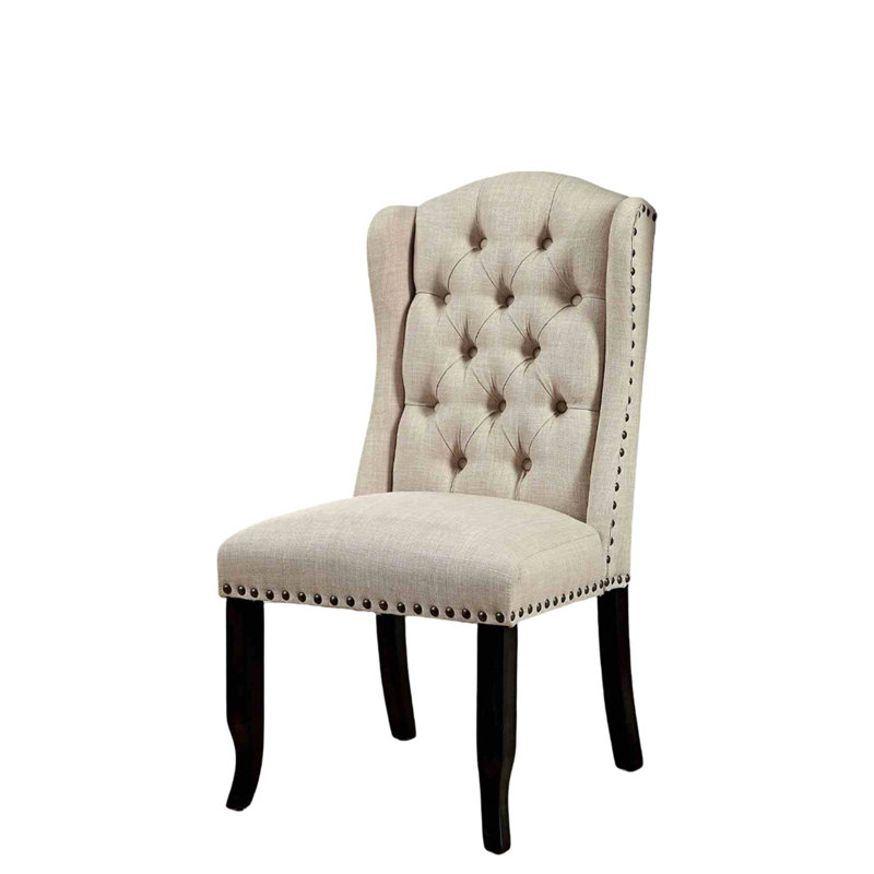 Rustic Style 2pc Side Chair, Beige