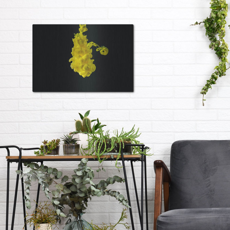 Ivy Bronx «And it Was All Yellow» par Luxe Portfolio, art mural en métal, H 12 po x l 16 po