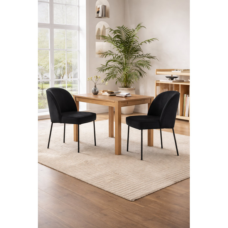 Chaise de salle à manger rembourrée en tissu Parsons (ensemble de 2)