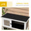 Wooden Guinea Pig Hutch Small Animal Cage with Tray & Roof Brown