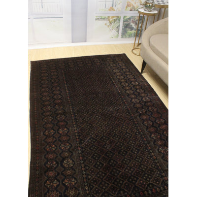 Tapis décoratif en laine noué à la main de conception unique 5 pi x 8 pi 6 po noué à la main New Age