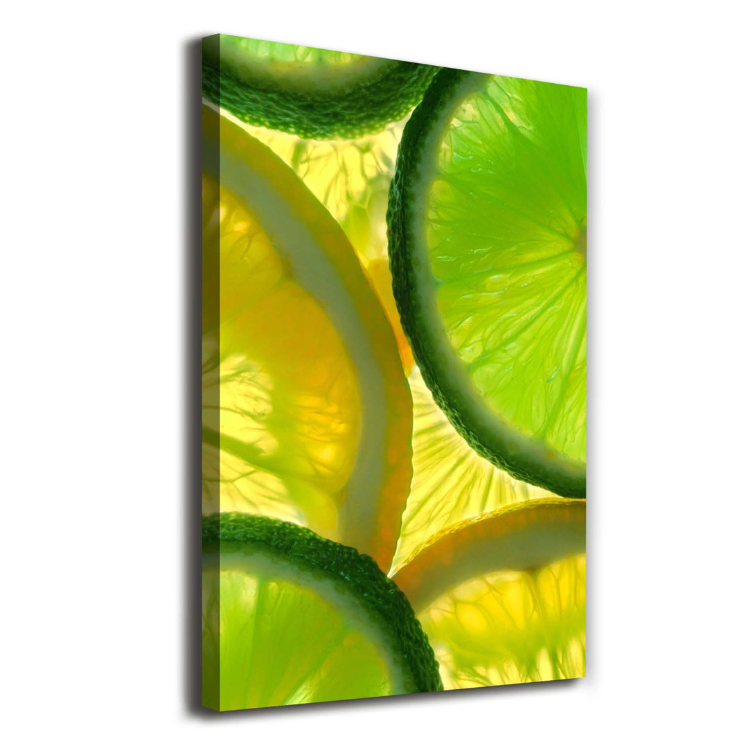 Limette und Zitrone - Kunstdrucke auf Leinwand - Wrapped Canvas