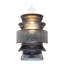 Smoked Ribbed Glass Pendant Lamp Shade With Stacked Multi-Tiered Shape By 