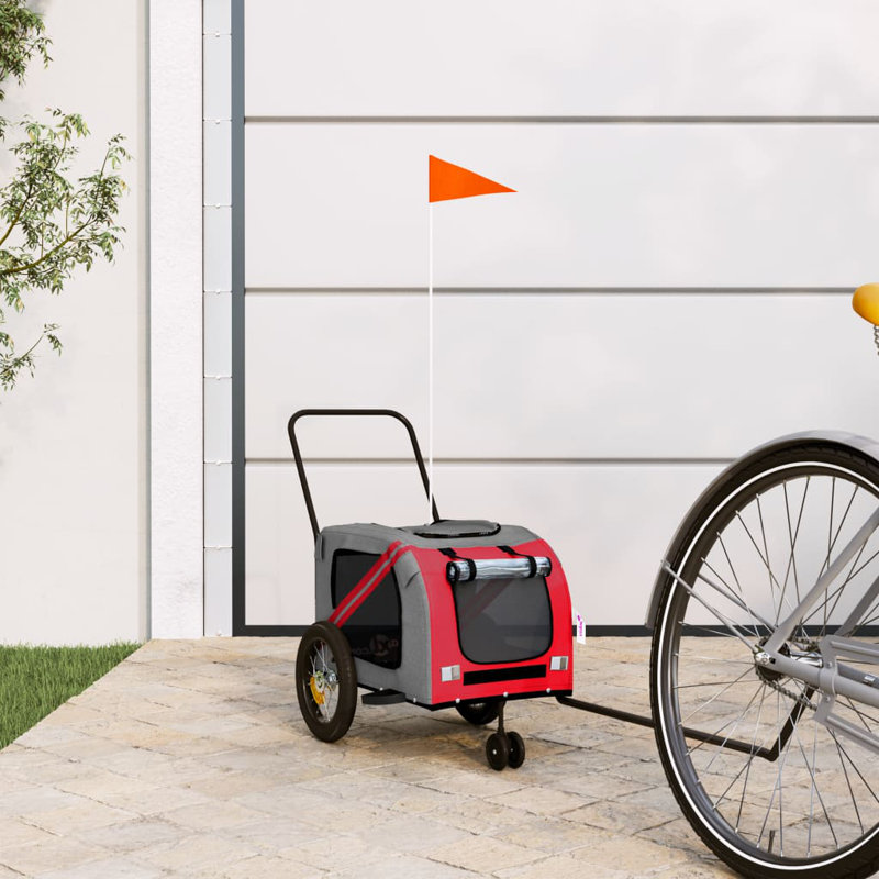 Foldable Pet Trailer, 28.3" H x 52.8" W x 26.8" D, Red