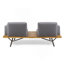 Causeuse d'extérieur avec table basse Canoga