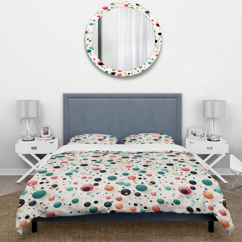 Artistic Splendor Polka Dots Pattern - Ensemble de housse de couette à pois