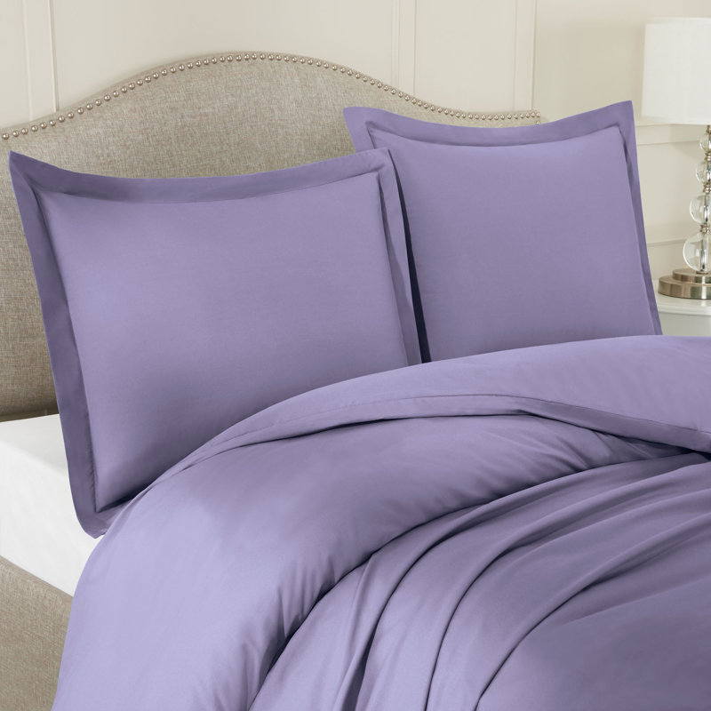  Ensemble de housse de couette ultra-doux, Bleu acier, Housse de couette très grand + 2 taies décoratives