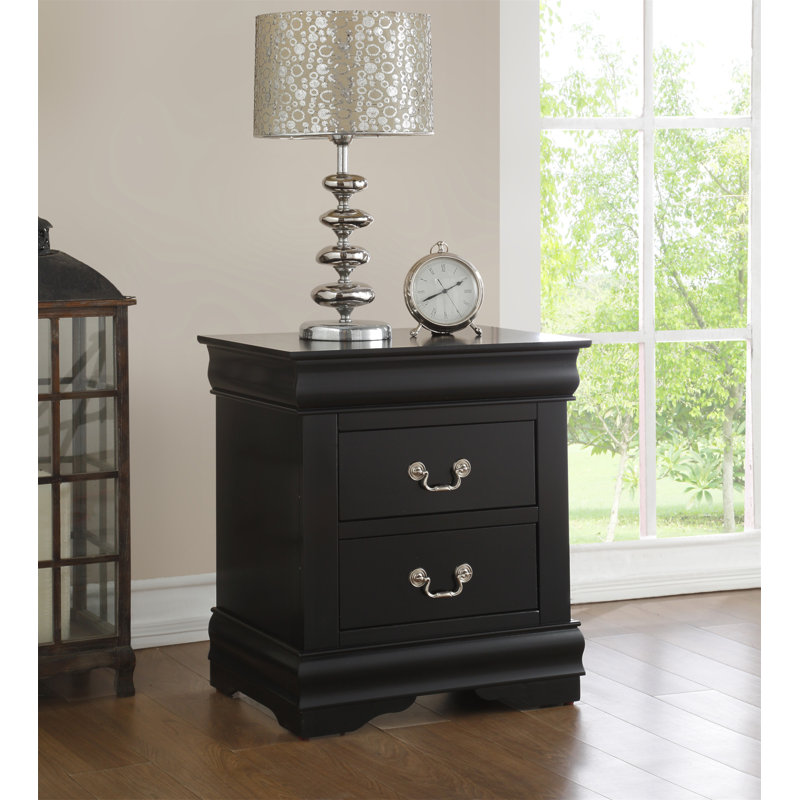 Table de chevet Louis Philippe, Noir