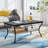 Aliona 3-Piece Black Coffee Table and End Table Set, Modern Industrial Accent Tables with Storage Shelf, Engineered Wood and Metal Living Room Furniture-650466963