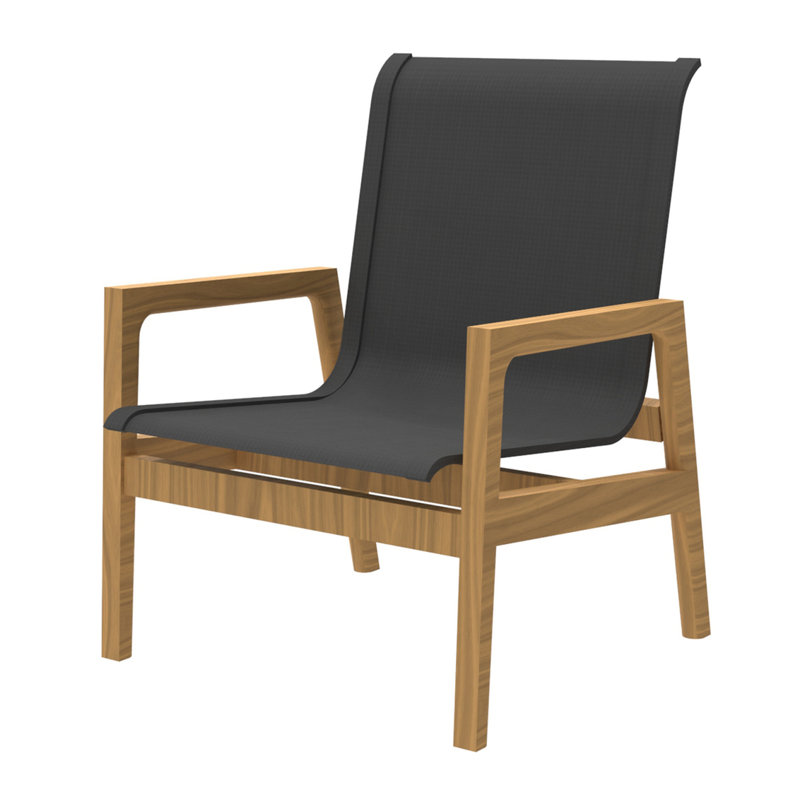 Méridienne d'extérieur en bois Seashore N-Dura, Bois moyen / gris
