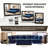 89" Velvet Upholstered Chesterfield Sofa King-Size Pull-Out Sofa Bed, Convertible Sleeper Couch with 4 Pillows, Blue-1286770926