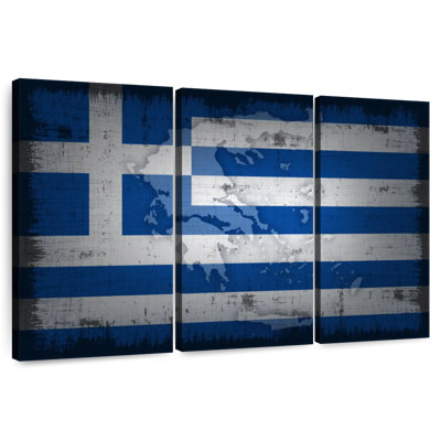 Carte et drapeau de la Grèce