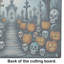 Grande planche à découper en verre Calaveras Sugar Skulls Spooky Halloween