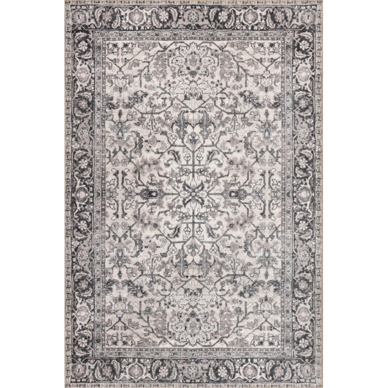 Tapis en chenille lavable Jax Antique Vintage, Rectangle 4 pi 8 po x 6 pi 3 po