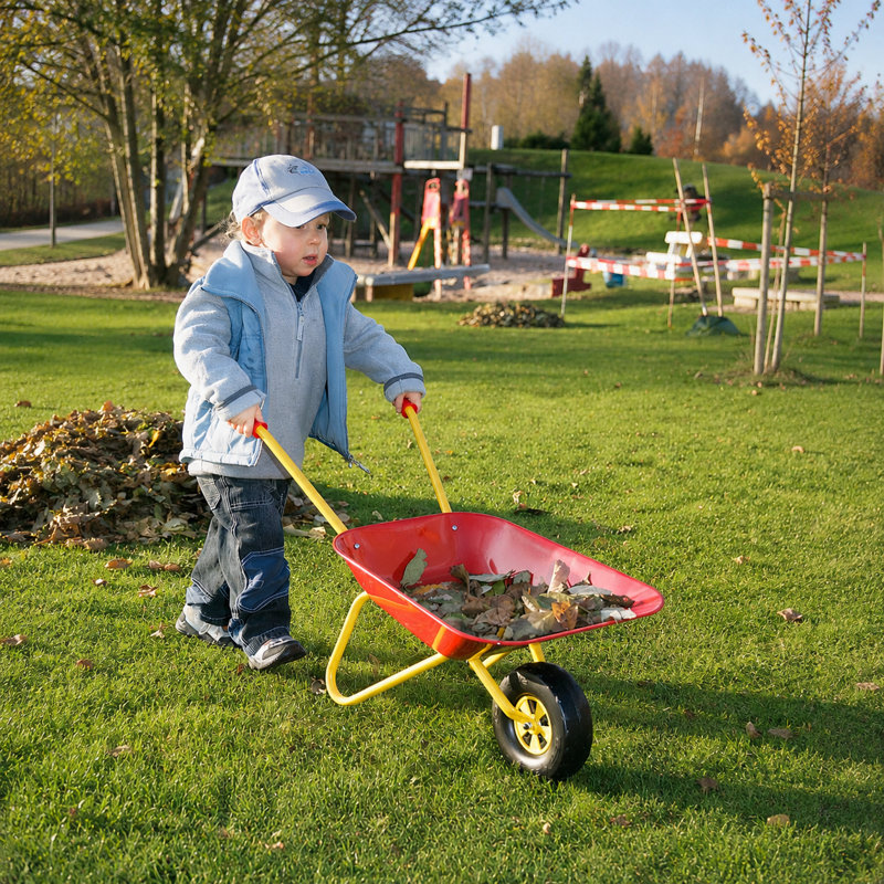 Rolly Toys Child's Cat Metal Wheelbarrow With Double Front Wheel, Black