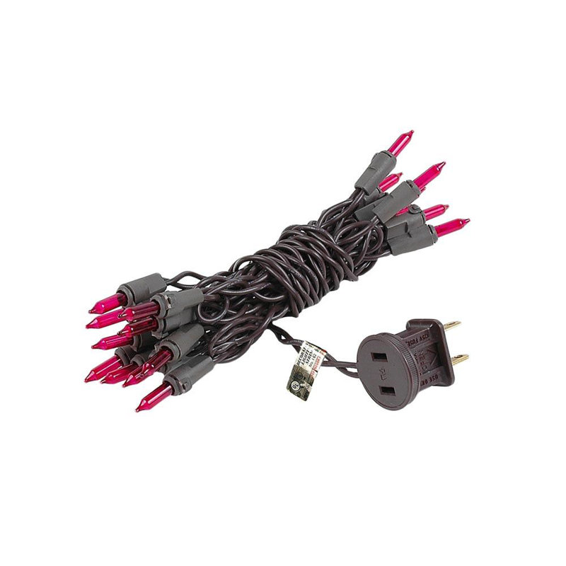 Mini-chaîne 20 ampoules pour l’extérieur 8,5' Pitman, Rose, Brun