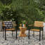 Chaises de patio - Chaise d'extérieur moderne en bois noir et bois, style industriel.