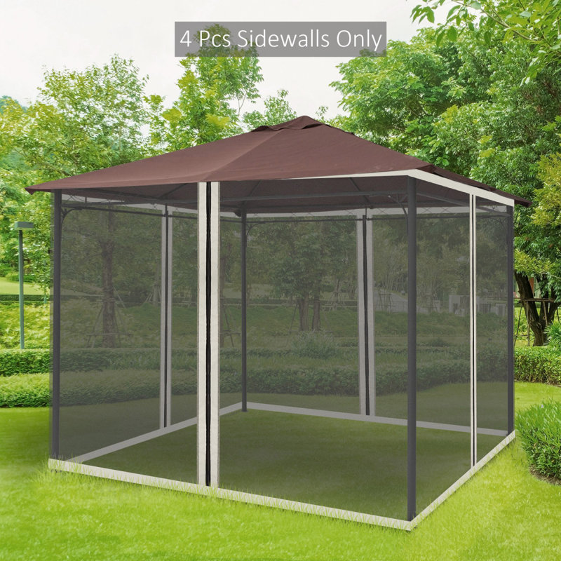 Filet de remplacement Outsunny 10 'X 10', Crème, 1 personne, H 6,87 po x l 9,97 po x P 9,97 po