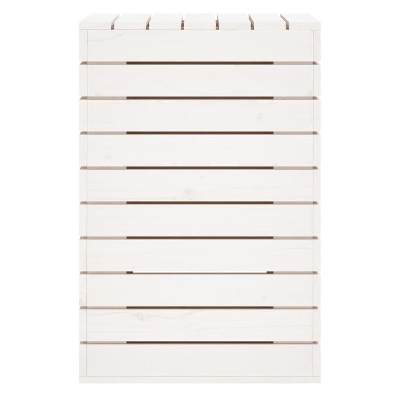 Wood Laundry Basket, White, 26" H x 17.3" W x 17.3" D