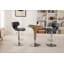 Tabouret de bar pivotant réglable avec base chromée-2144306947