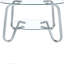 Table basse rétro en verre trempé à structure métallique de style minimaliste rétro, taille 31,5 * 31,5 * 17,7 pouces, ajoutant une touche d'élégance à votre salon-220458638