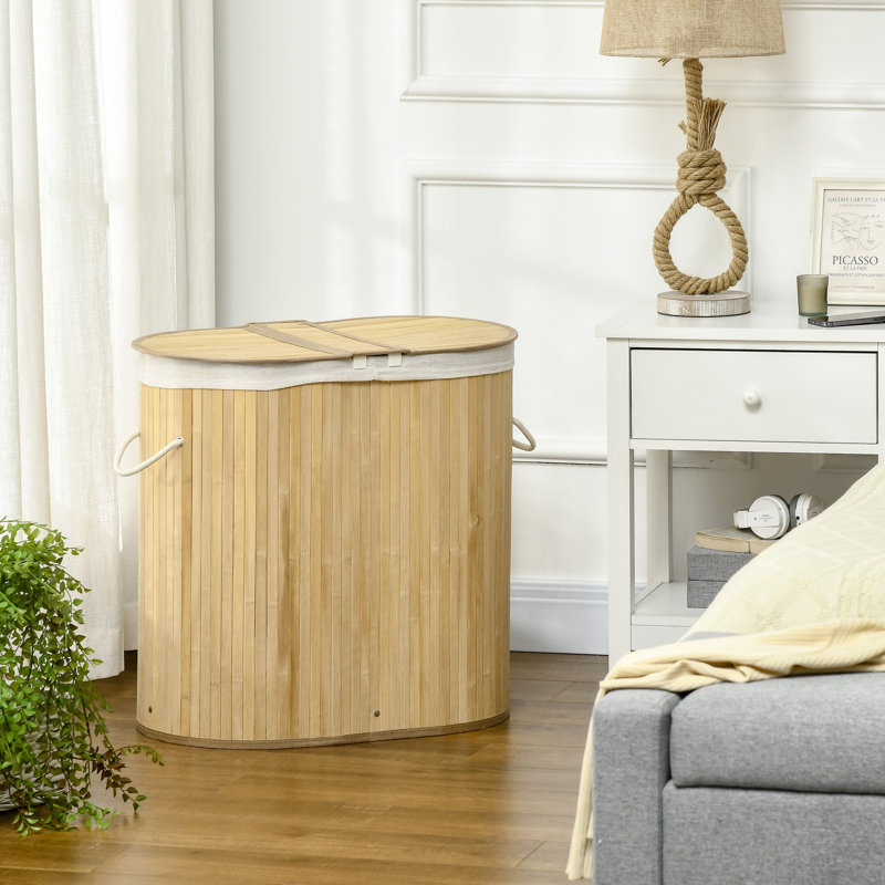 Fabric Laundry Sorter with Handles, Natural
