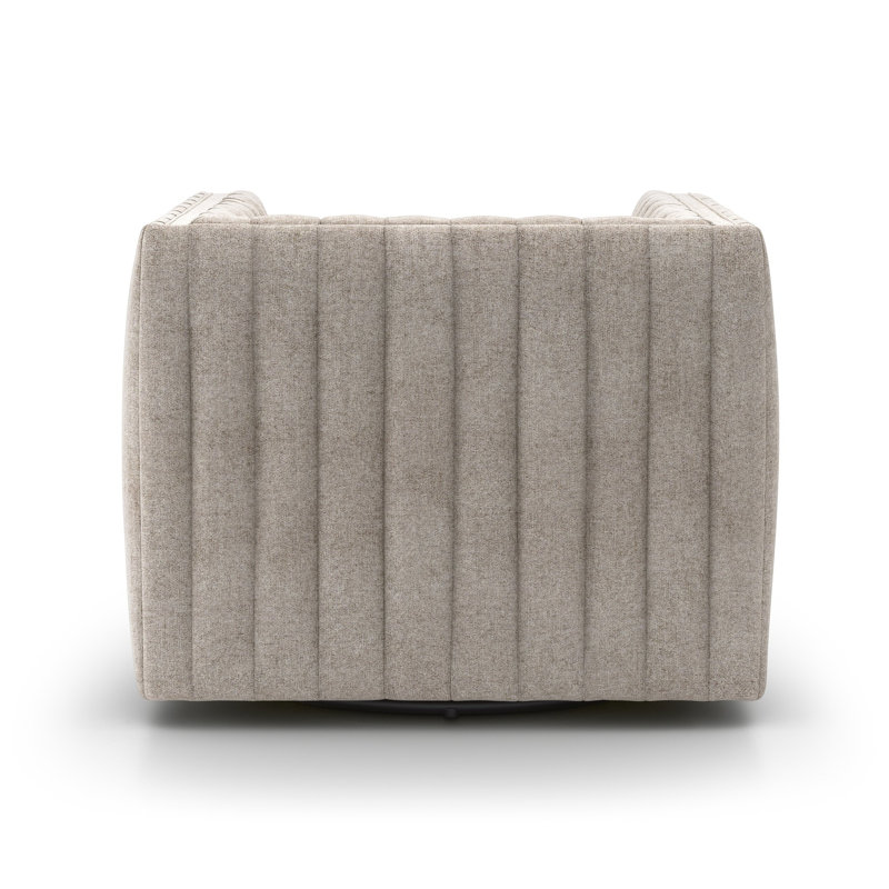 Augustine Swivel Armchair, Orly Natural Polyester