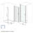 28"x72" Tempered Glass Pivot Shower Door In Matte Black Aluminum Frame, Stainless Steel Handle, Smooth - Operating Swing Design, Water Separation For Bathroom Maintenance 28x72 Inch With Function,