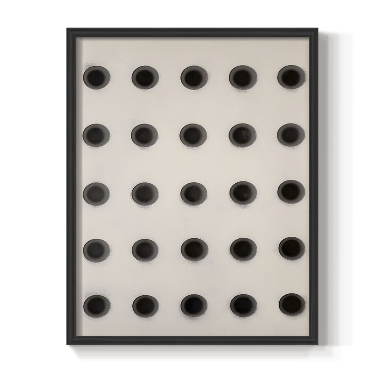 Impression abstraite encadrée XLII - prête à être suspendue - fabriquée aux États-Unis, H 10 po x l 8 po, Noir