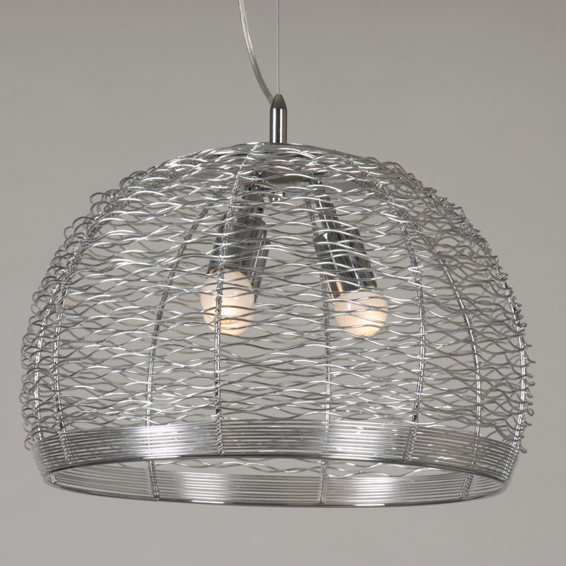 Frank 3 - Light Dome Pendant, 63cm, Silver