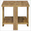 Élégant ensemble de table basse et de table de bout brun 2 pièces Mango, parfait pour rehausser l'élégance et la fonctionnalité de tout salon.-1564763947