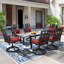 Colbe Outdoor Extendable Rectangular Aluminum Dining Table