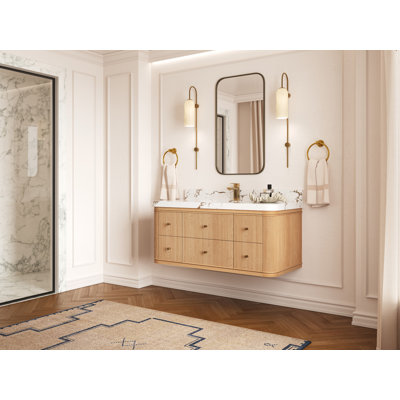 Chêne flottant Hampton X P 22 po De salle de bain Quartz