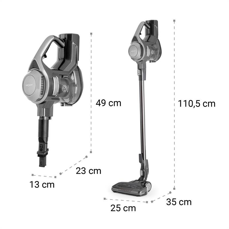 OneConcept Cordless Bagless, Black/Grey