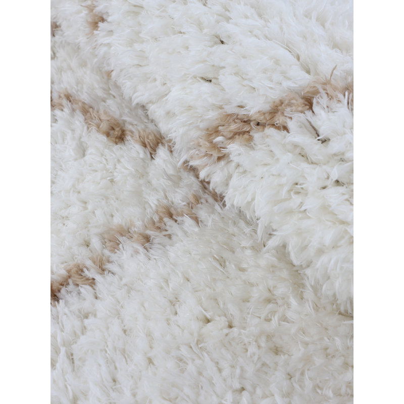 Eddy Shaggy Boho Beige Rug, Rectangle 200 x 290cm
