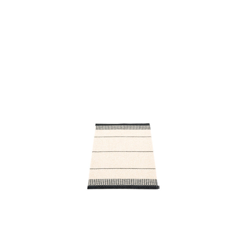 Dalarna Handcrafted Black Synthetic 2' x 2'9" Washable Rug