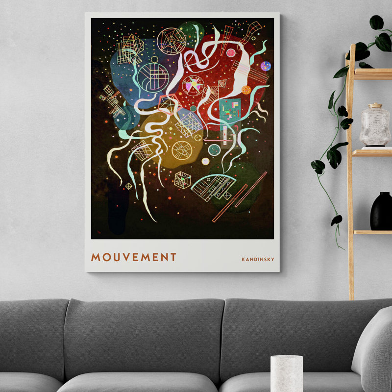 Mouvement 1 Piece Wrapped Canvas and Closed Corner Frame Wall Art, 31cm H x 21cm W x 4cm D
