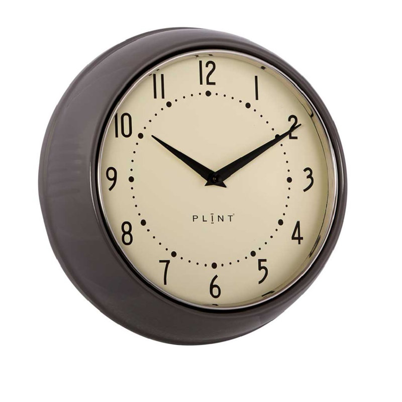Metal Wall Clock, Gray