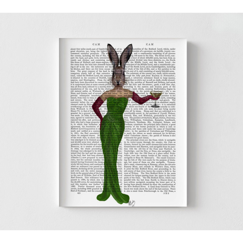 Impression de lapin, robe de lapin, idée de cadeau d'ami excentrique, robe émeraude glamour, affiche de lapin en robe