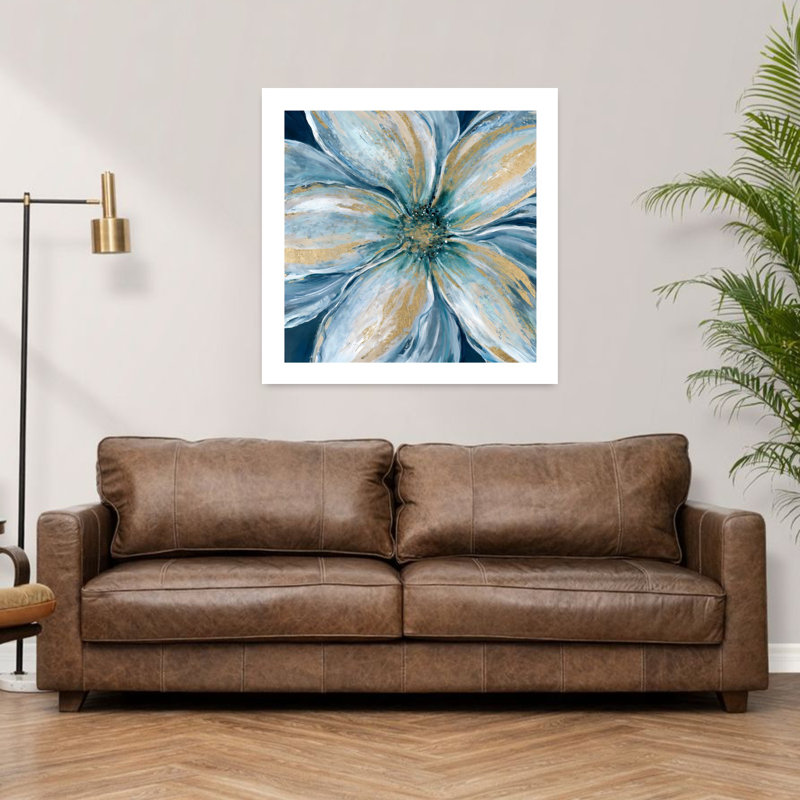 «Dazzling Bloom II Abstract Contemporary Elegant Nature Flower», art mural, H 36 po x l 36 po